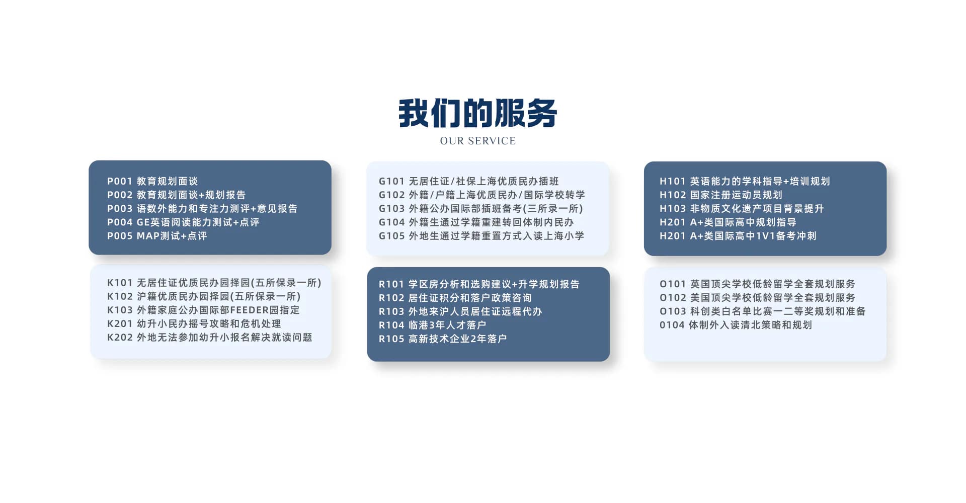 我们的服务
